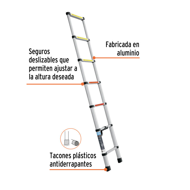 Escalera Telescópica13 Peldaños Tipo Ii Capacid... image number null