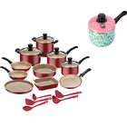 Bater&iacute;a de Cocina Tramontina 20297/848 Coimbra 19 Pzas Roja  + Olla Tramontina 27802010 de regalo END