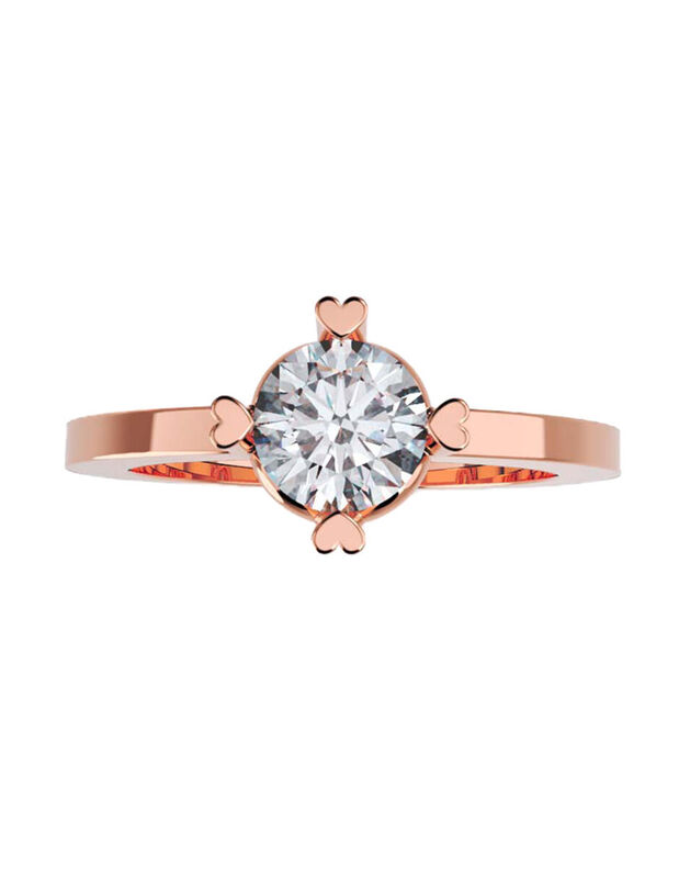 Anillo de Compromiso de 14K con Diamante de Lab... image number null