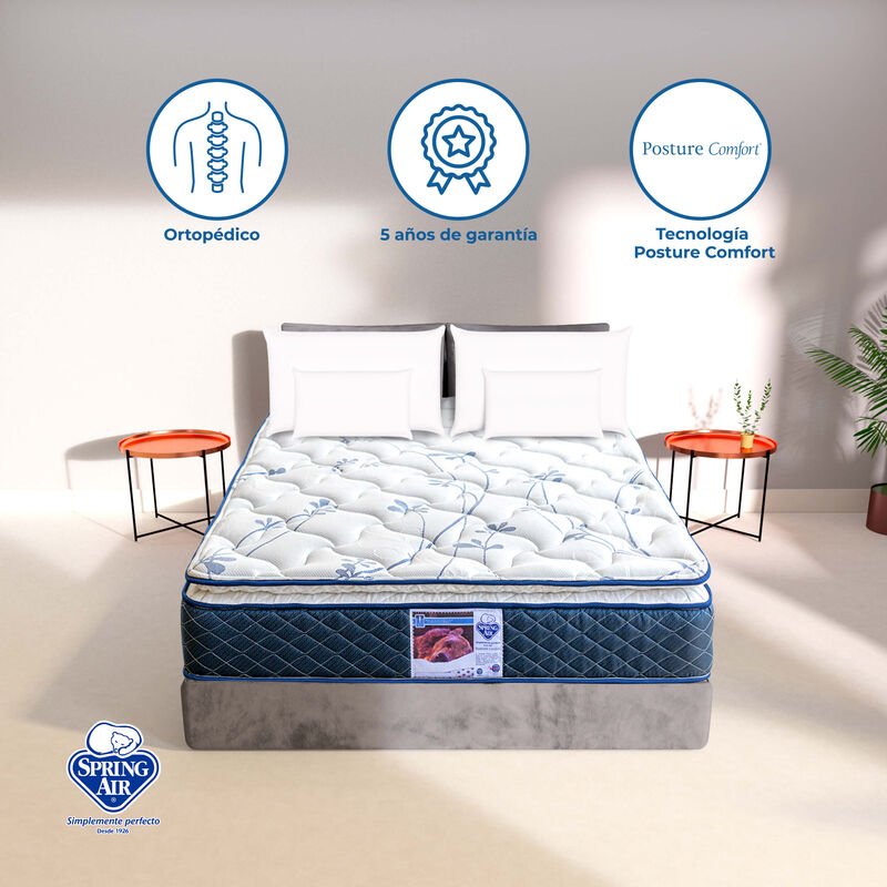 Colch&oacute;n Matrimonial Spring Air Carmin&nbsp;Firmeza M... image number null