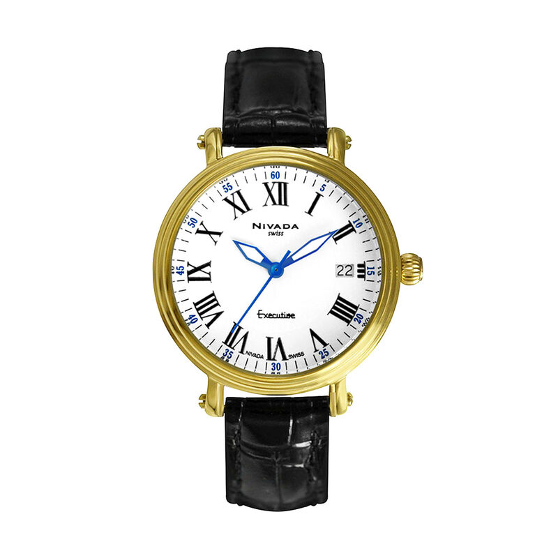 Reloj Nivada Executive Dama Dorado/Piel Blanco ... image number null