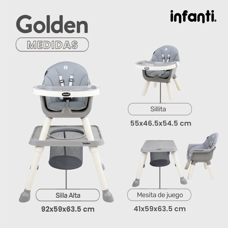 Silla Alta Infanti 6 En 1 Golden Multifuncional... image number null