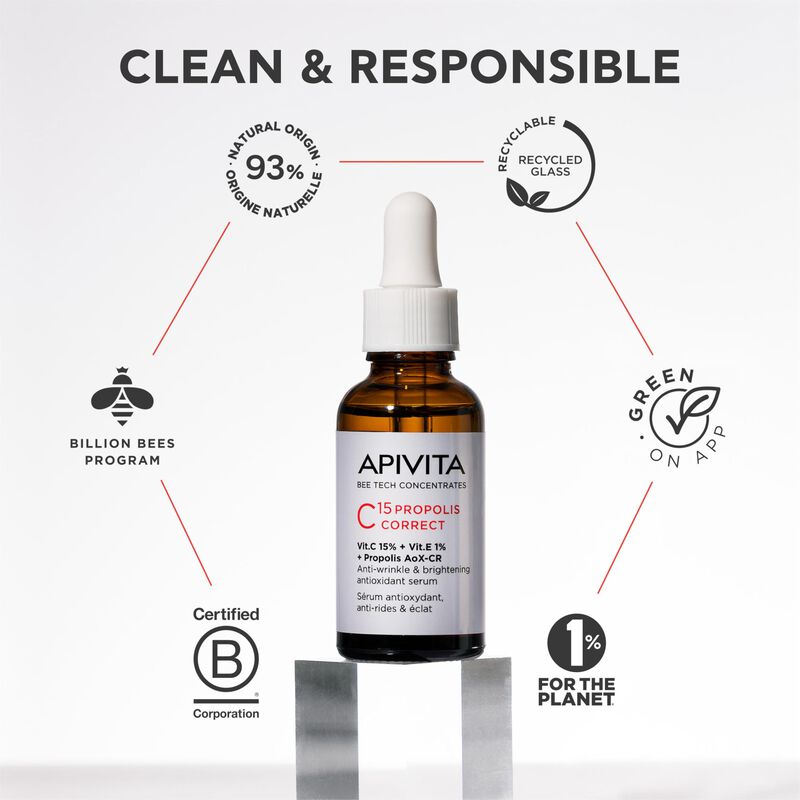 Suero Facial Apivita C15 Propolis Correct image number null