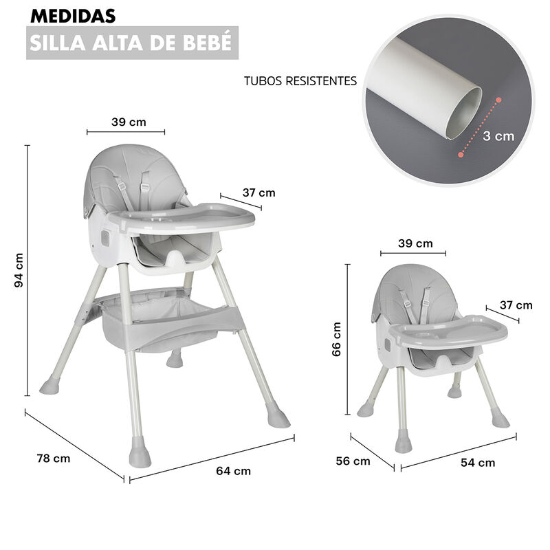 Silla Periquera Alta para Bebé  Multifuncional ... image number null