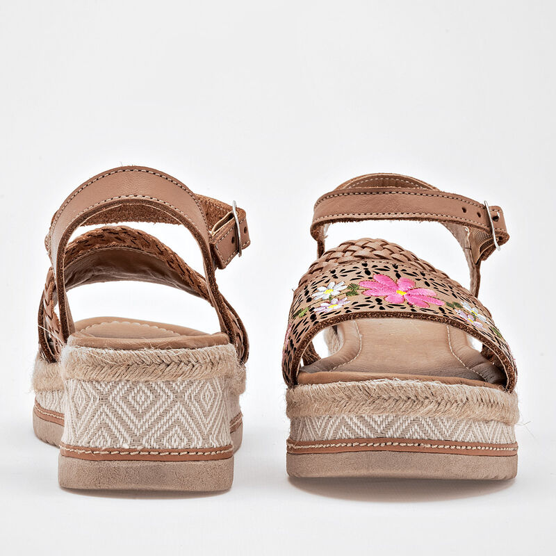 Mora Tierra Sandalia para mujer camel multicolo... image number null