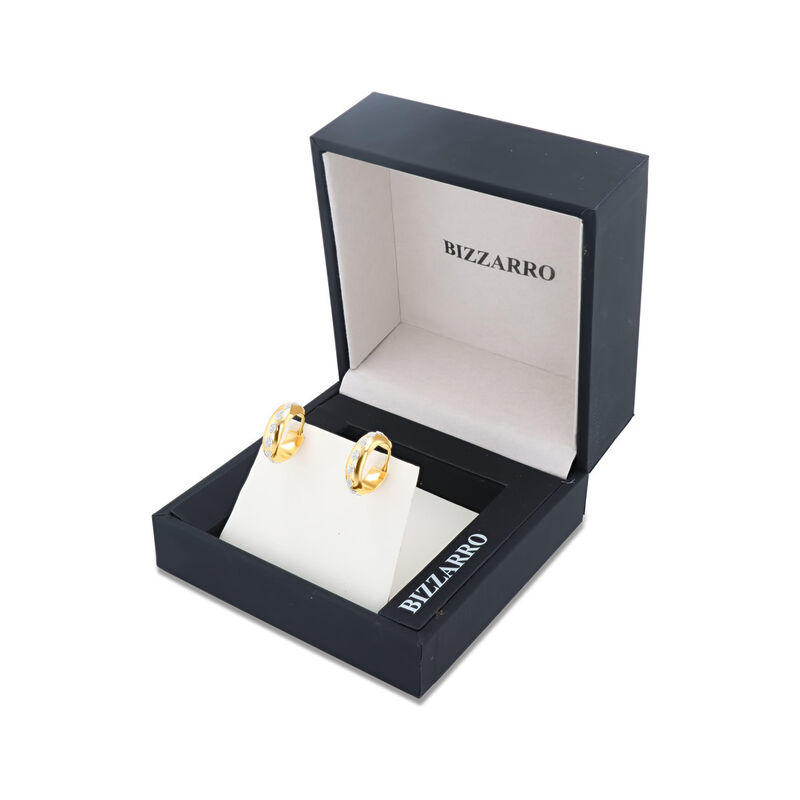 Arracadas De Oro Amarillo 14k Con Polvo De Diam... image number null
