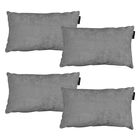 Cojin Decorativo Rogga Delta Set De 4 Gris Oscuro