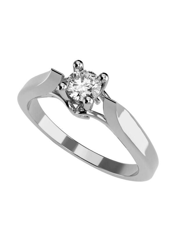 Anillo de Compromiso en Oro de 14K con Circonia... image number null