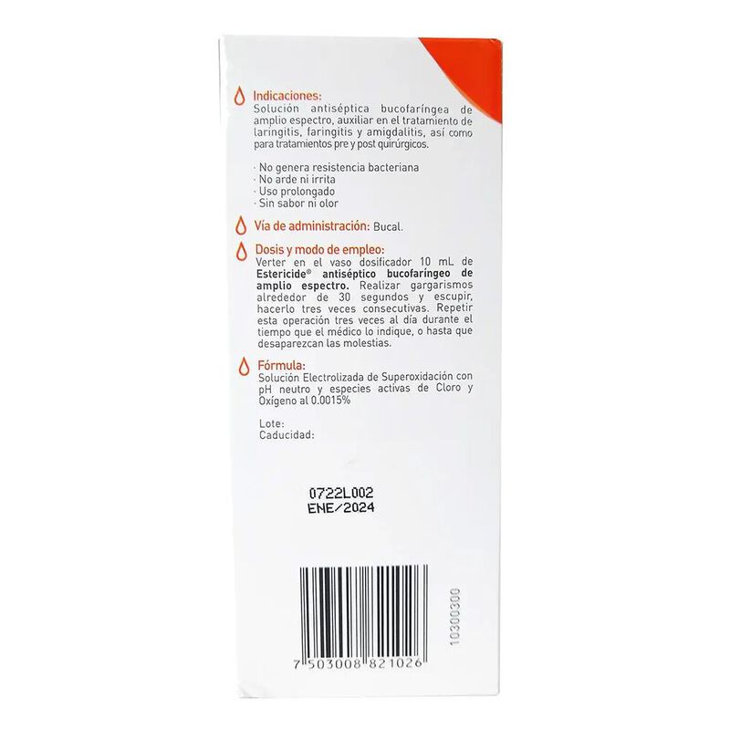Estericide Bucofaringeo - 240 Mililitro image number null