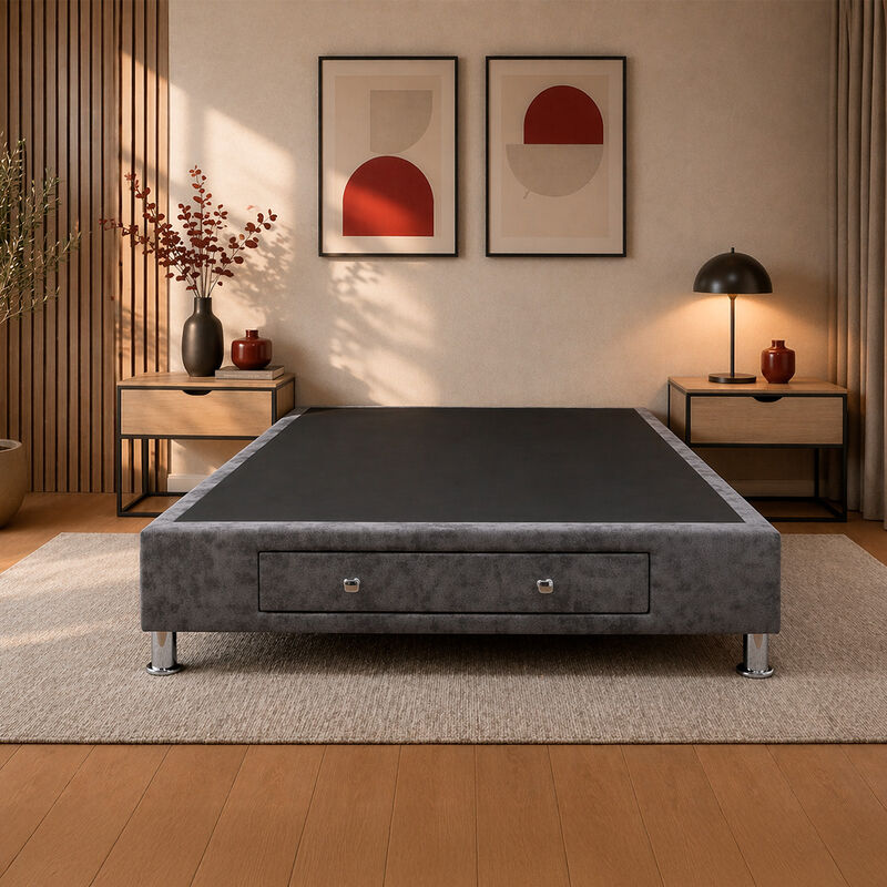 Base De Cama Matrimonial Con Caj&oacute;n Incluido, Te... image number null