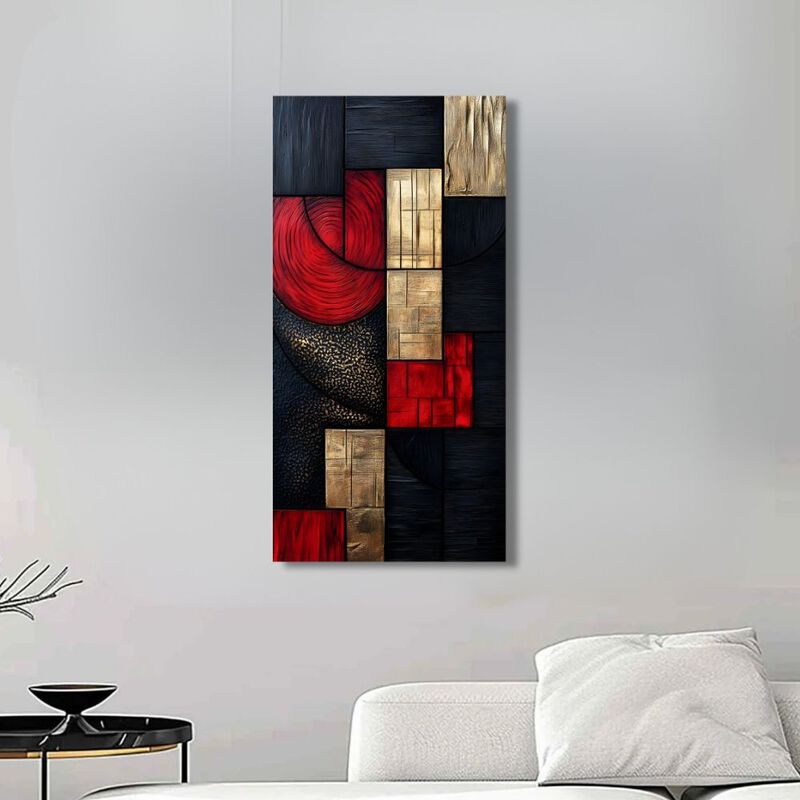 Cuadro Decorativo Impreso 40x60cm Texturas Met&aacute;... image number null