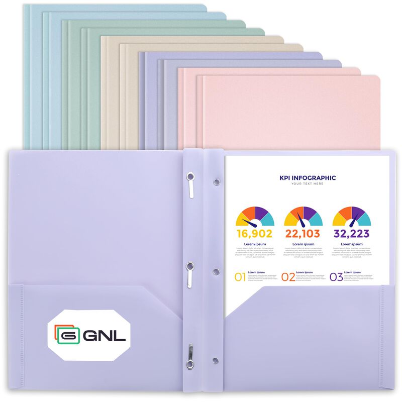 Carpeta De Archivo Gnl Pack De 10, Pastel, 2 Bo... image number null