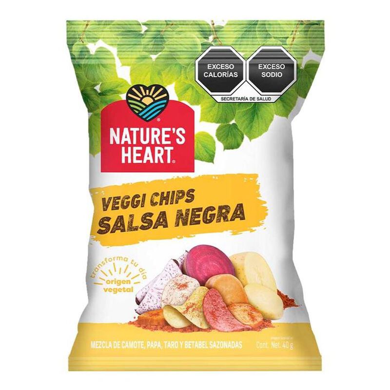 VEGGI CHIPS SALSA NEGRA 40GR image number null