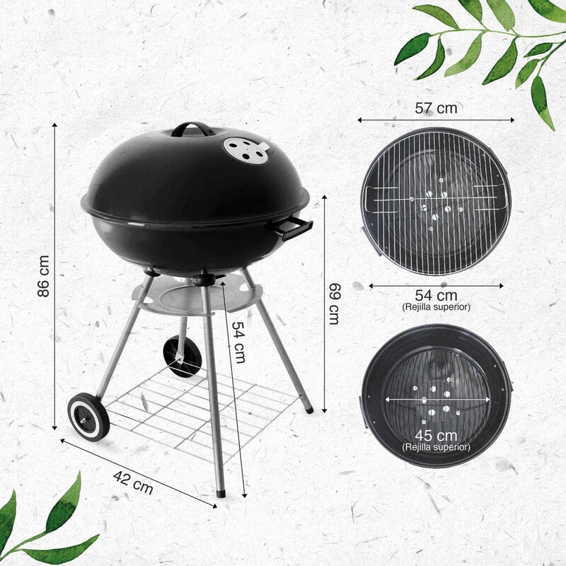 Asador Circular Aquila Mod 22-161 Color Negro image number null