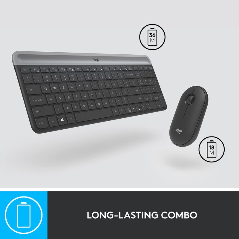 Combo De Teclado Y Rat&oacute;n Logitech Mk470 Slim Wi... image number null