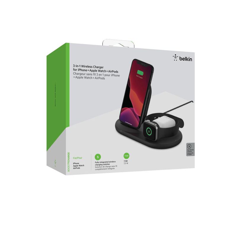 Base de Carga 3 en 1 Wireless Boost Charge Negr... image number null