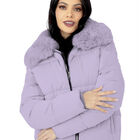 Chamarra Mujer Cuello Con Peluche Acolchada Lila Roosevelt A273