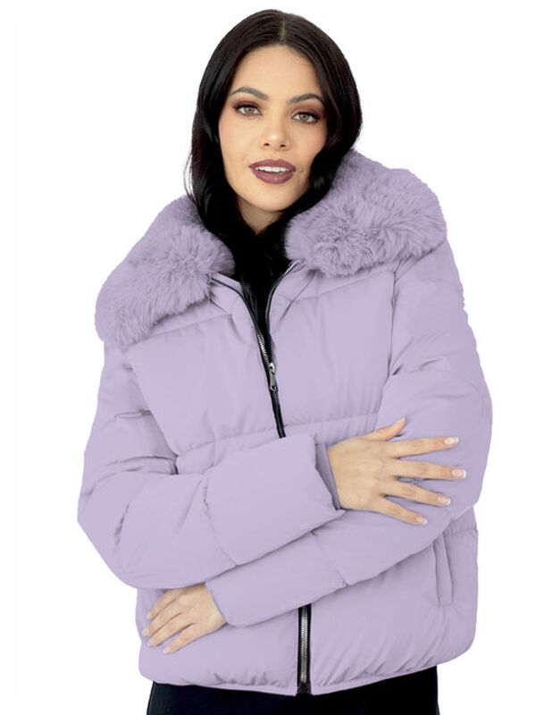 Chamarra Mujer Cuello Con Peluche Acolchada Lil... image number null