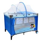 Cuna Corral De Viaje Mickey Armado Sencillo Adaptable Seguro Azul