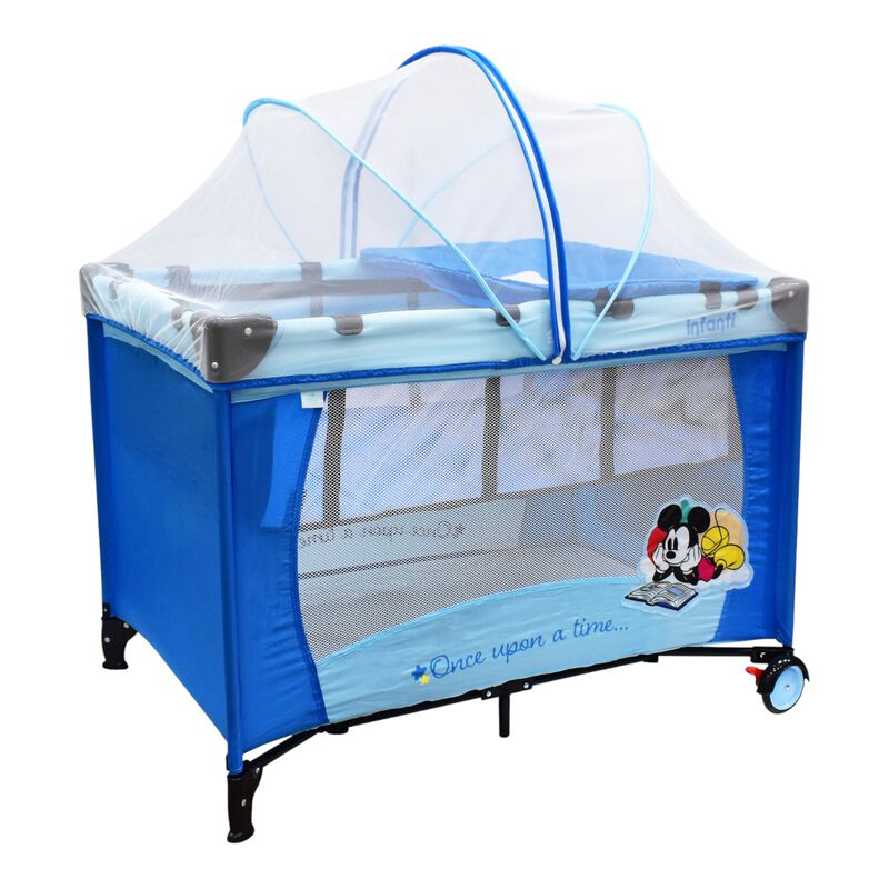 Cuna Corral De Viaje Mickey Armado Sencillo Ada... image number null