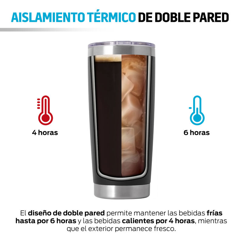 Termo de Acero Inoxidable 2 Piezas Blanco y Neg... image number null