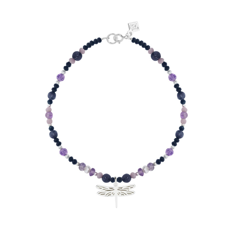 Pulsera Suerte lib&eacute;lula con piedras naturales image number null