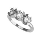 Anillo de Compromiso en Oro Blanco 10K con Circonia -  Talla:6.5/ FJ699-10W-CZ-65