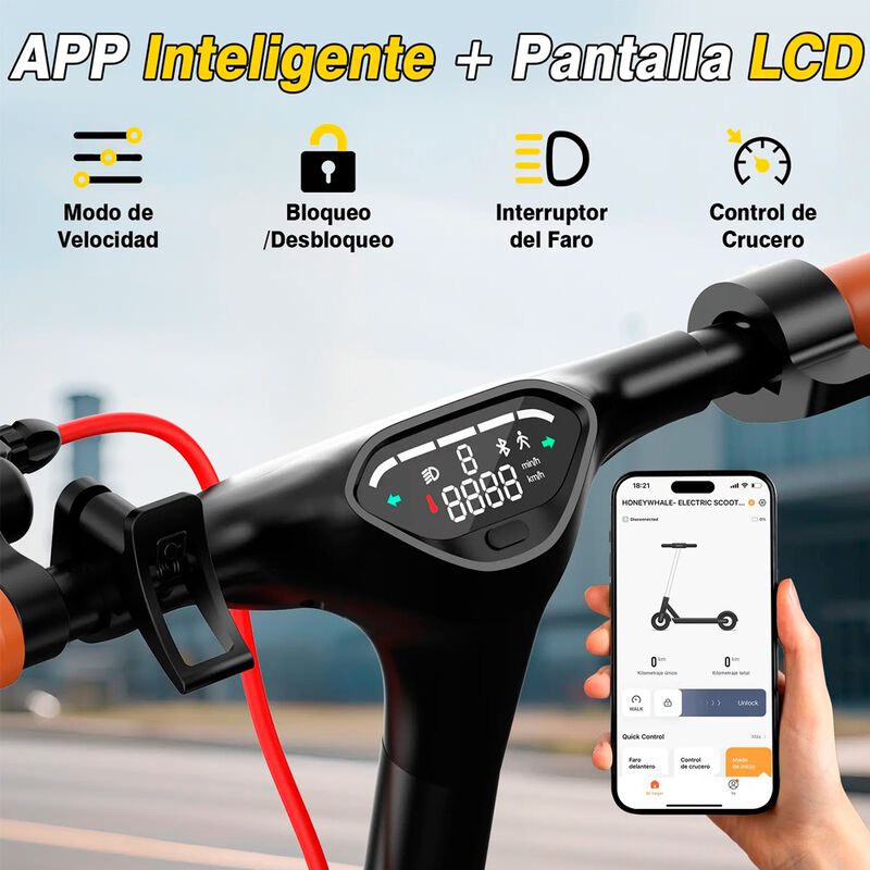 Scooter Eléctrico Honey Whale E9T Negro image number null