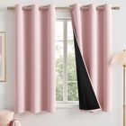 Cortinas Miulee Rosa Claro 100% Opacas 102x160 Cm