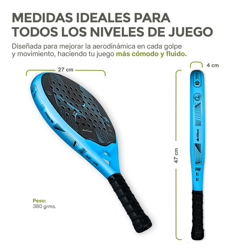 Pala de Pádel Premium con Funda 3 Pelotas y Gri... image number null