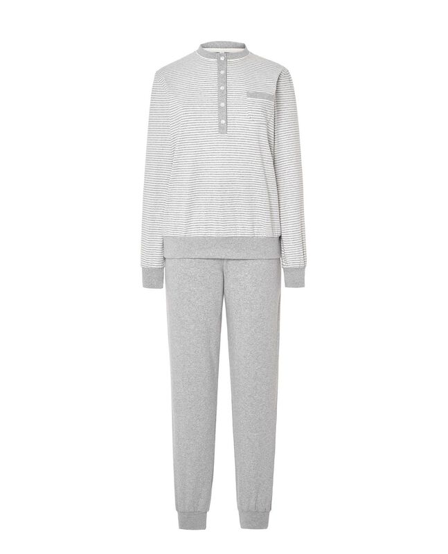 Pijama de Rayas Grises para Mujer Gris image number null