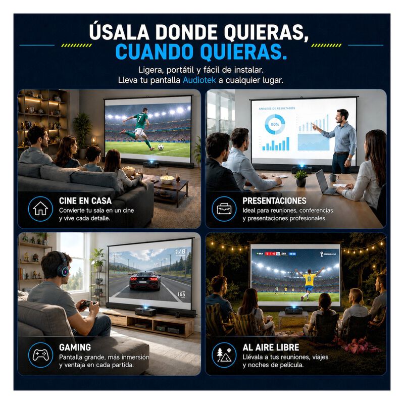 Pantalla Proyector Pull Up Ultracontraste 72'/8... image number null
