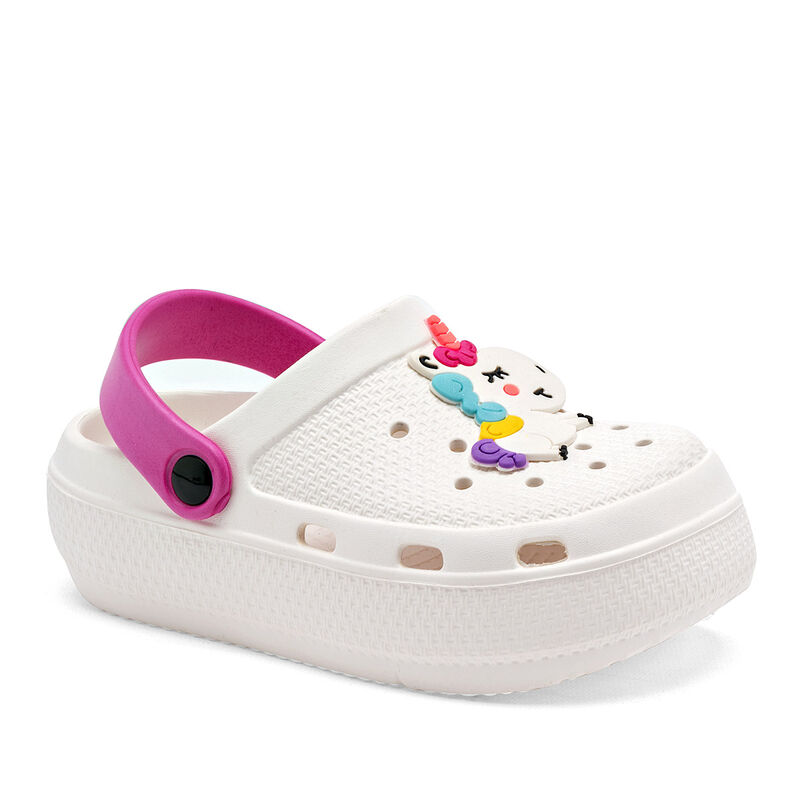 Moramora Sandalia para niña blanco fucsia image number null