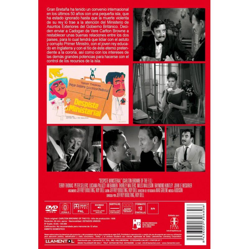 Despiste Ministerial [dvd] (1959) Carlton-brown... image number null
