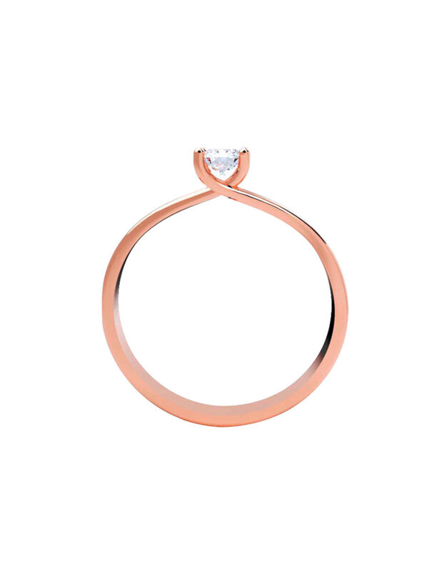 Anillo de Compromiso de 14K con Circonia Talla ... image number null