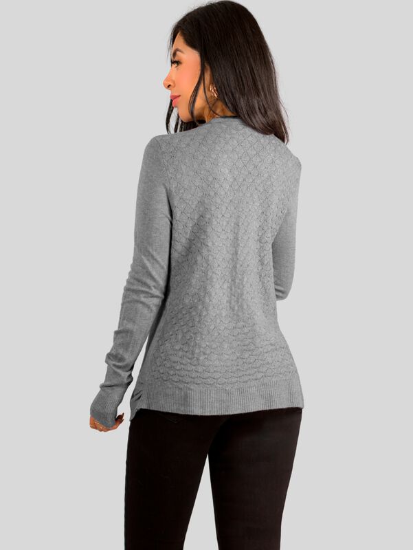 Suéter Abierto De Mujer Con Detalles En Estoper... image number null