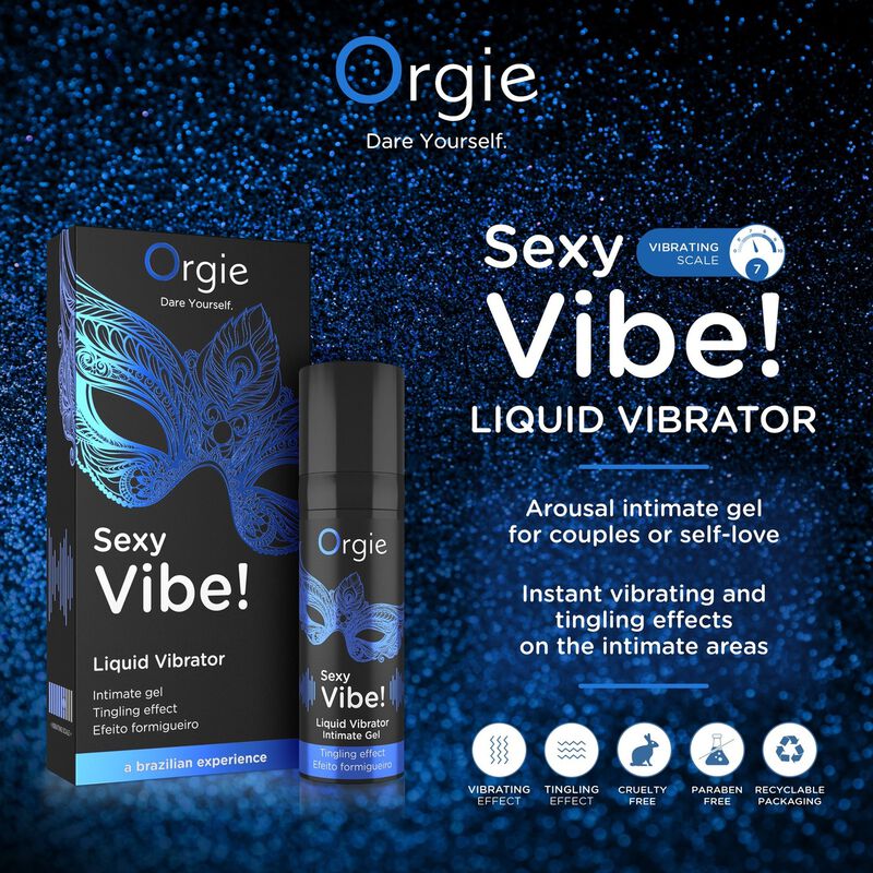 Sexy Vibe! Liquid Vibrator 15ml By Orgie image number null