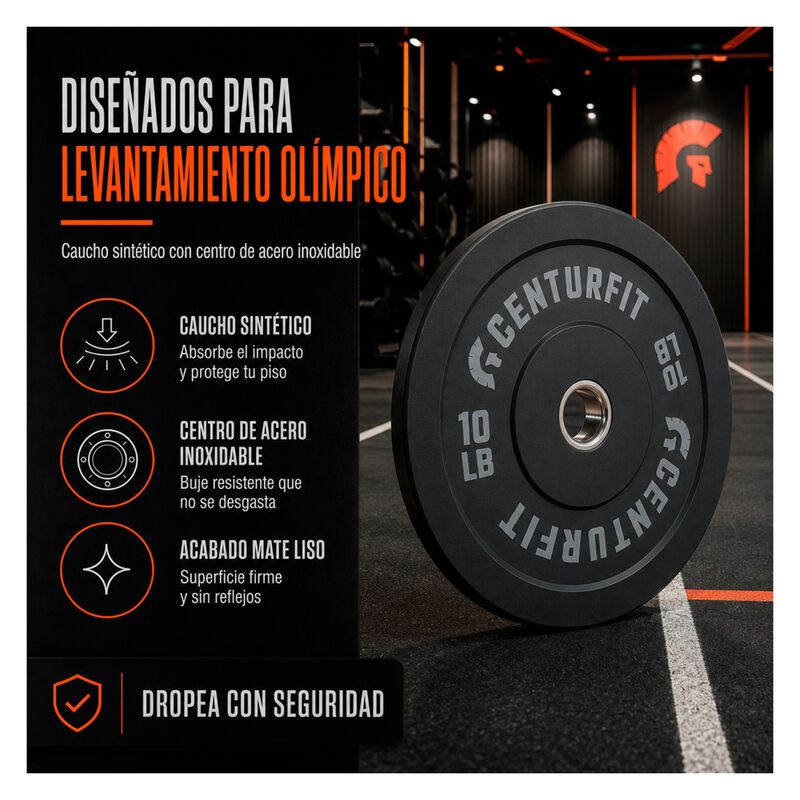 Par Disco Bumper Olimpico Libras Centro Aceroca... image number null