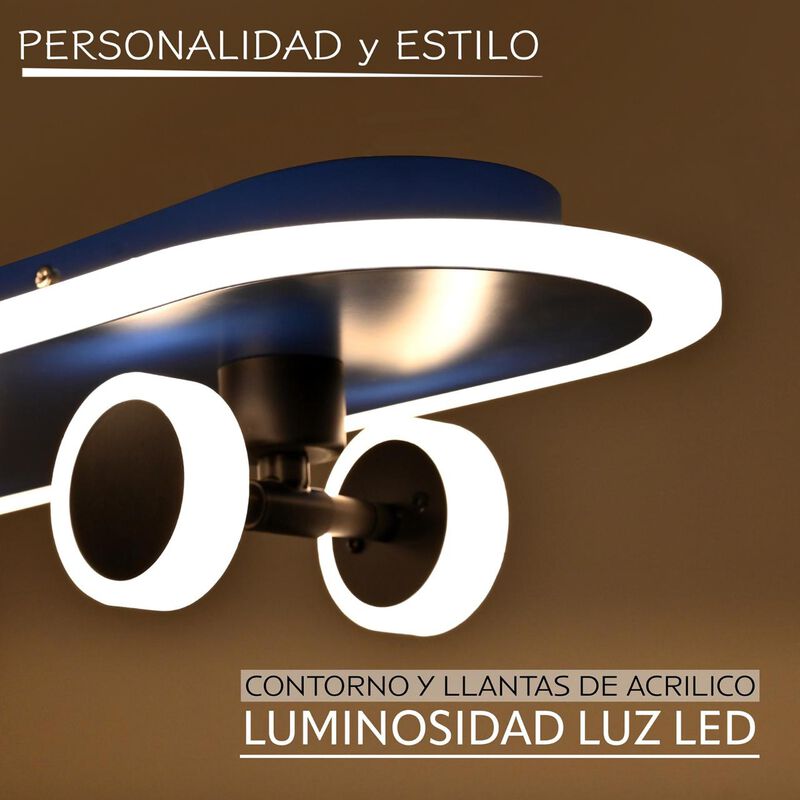 Lámpara De Patineta Led Dorado image number null