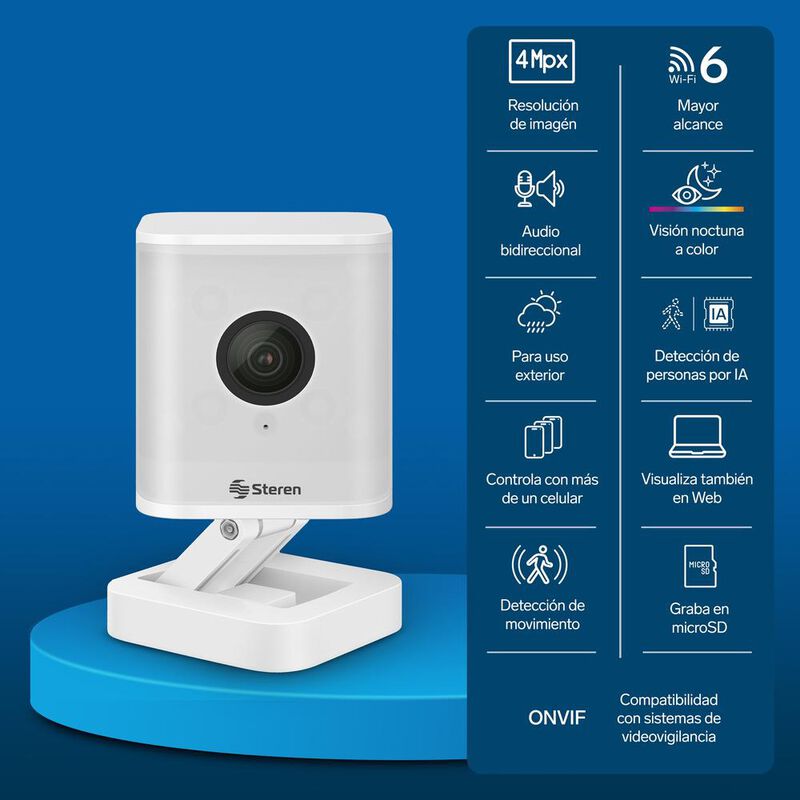 Minic&aacute;mara De Seguridad Wi-fi 6, 4 Mpx Fija, Do... image number null