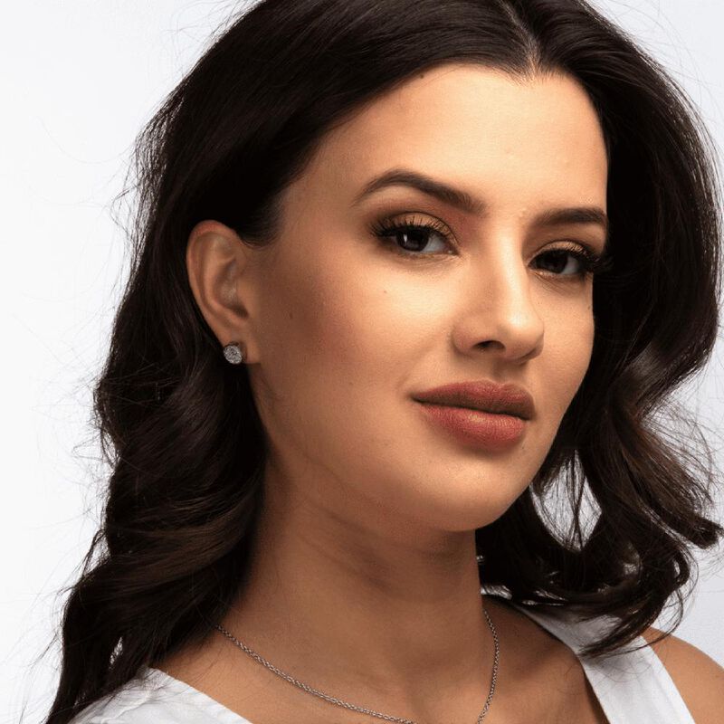 Aretes Acero Inoxidable Mujer Piedra Preciosa C... image number null