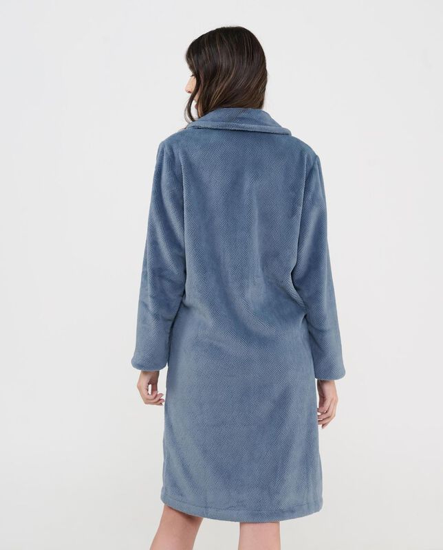 Bata Jacquard con Diagonales Azul image number null