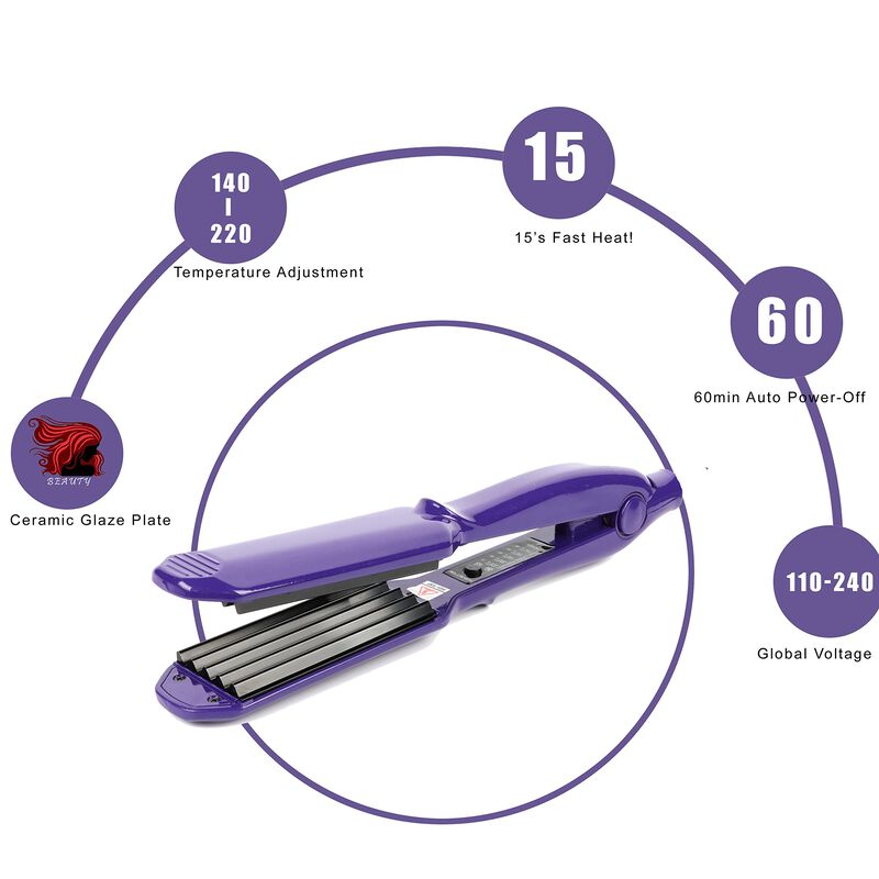 Crimper Iron Mbhair Cer&aacute;mica Para Dar Volumen A... image number null