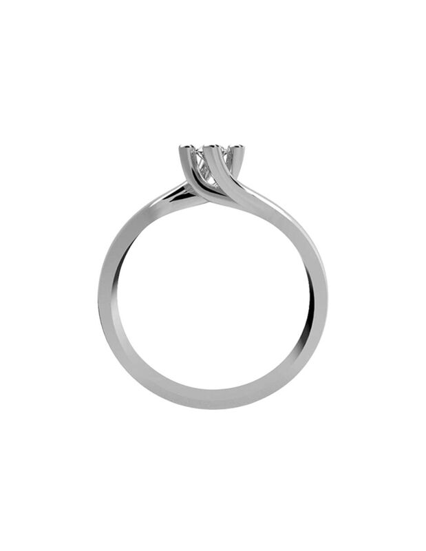 Anillo de Compromiso en Oro de 10K con Circonia... image number null