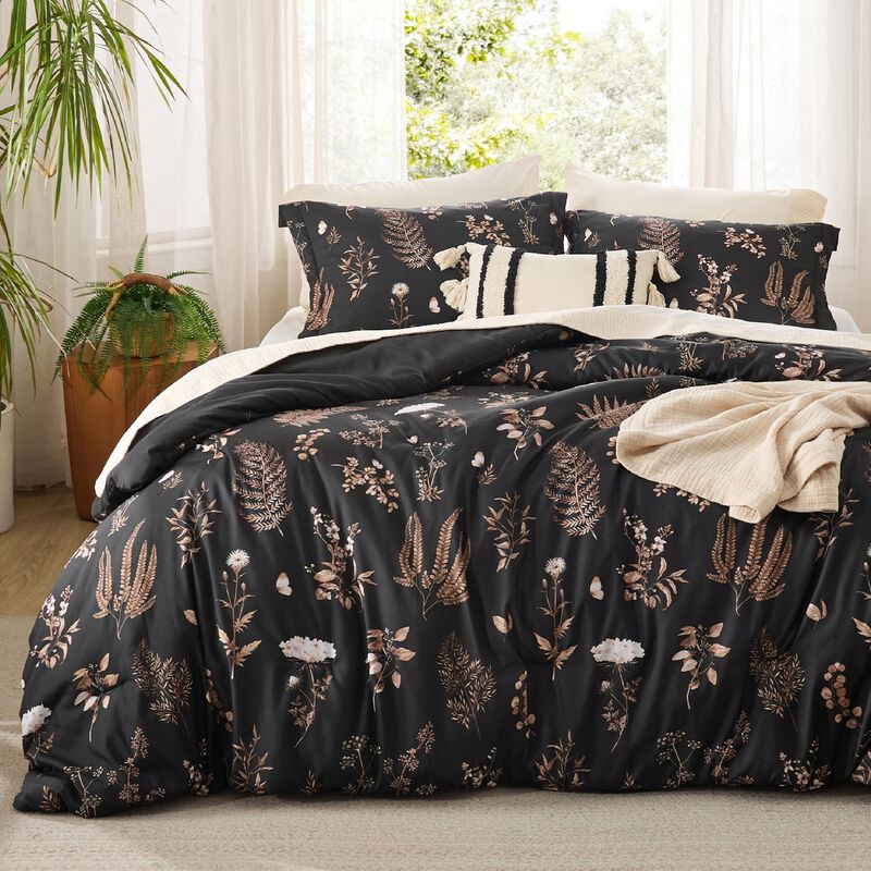 Juego De Edred&oacute;n Bedsure Floral Queen Size Con ... image number null