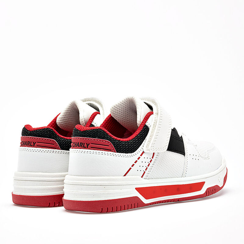 Charly tenis para ni&ntilde;o  blanco negro cod 139648... image number null