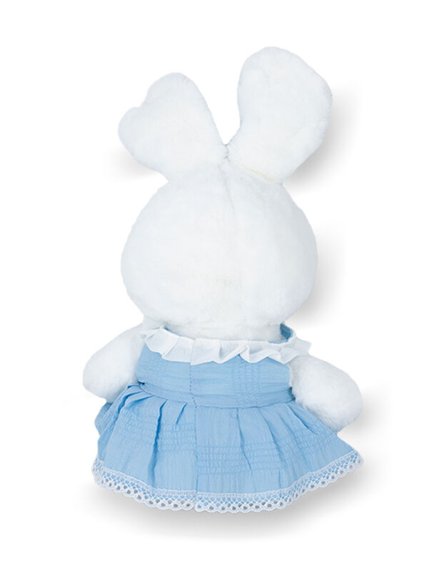 Peluche De Conejito Blanco Con Vestido Y Mo&ntilde;o image number null