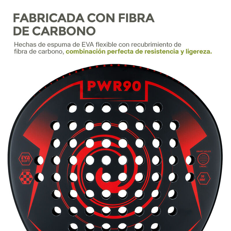 Pala de Padel con 3 Pelotas Funda Grip Raqueta ... image number null