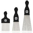 Juego De 3 Piezas Peine Afro De Acero Inoxidable Kootinn