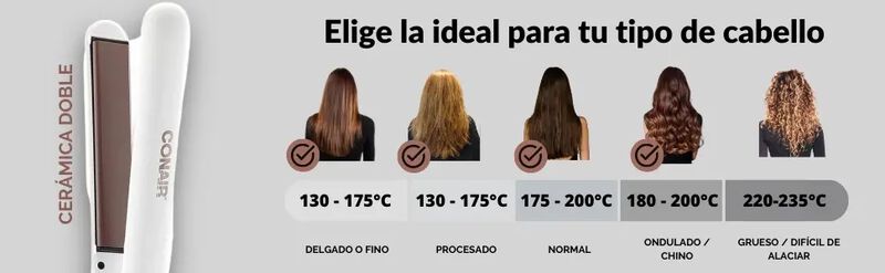 Conair Alaciadora 1" Blanca Con Placas Rose Gol... image number null
